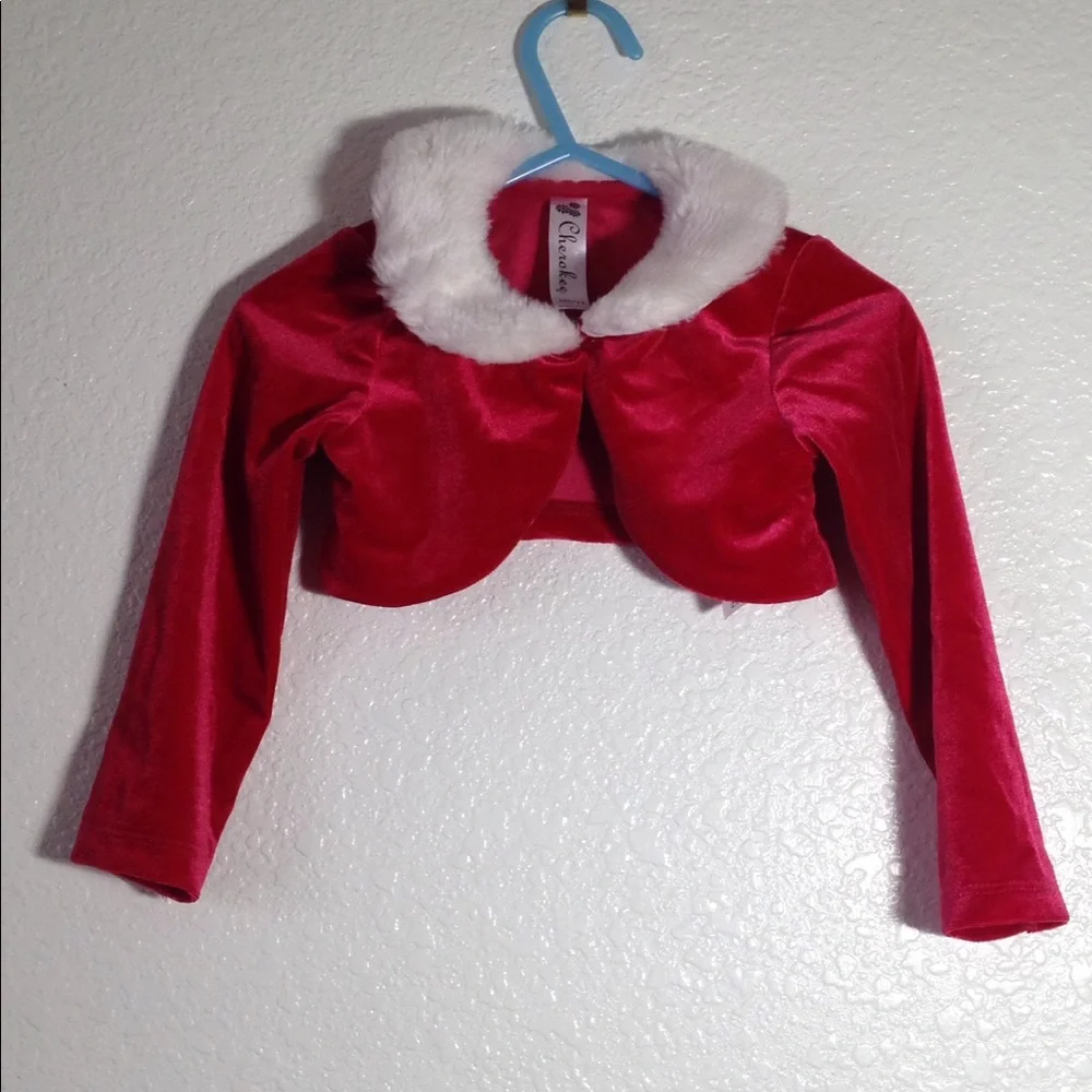 FINAL MARKDOWN Little Girl's Cherokee Velour Bolero Jacket 18m